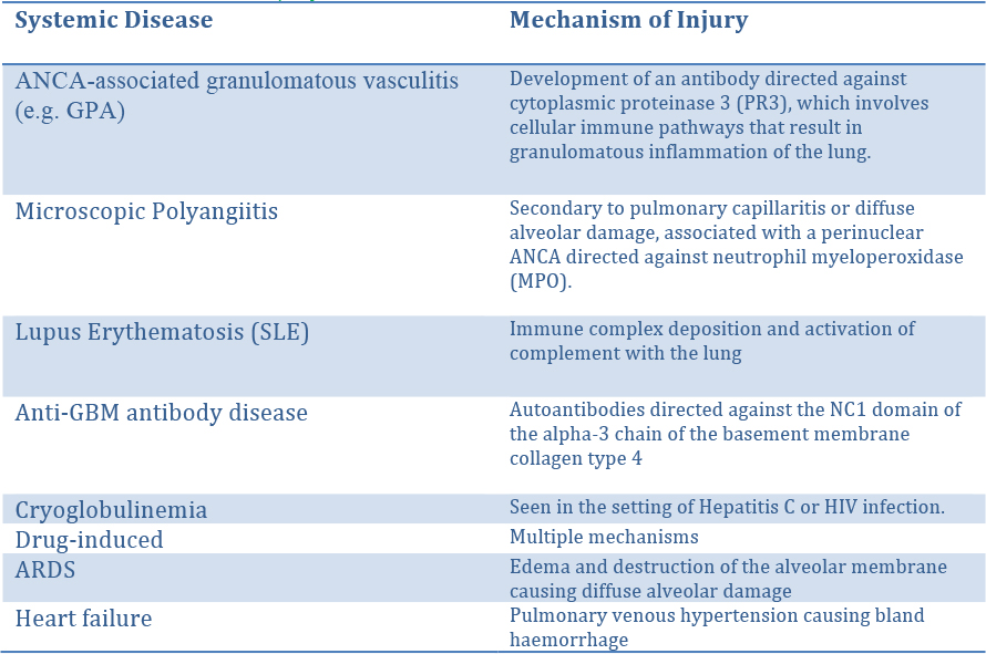 Alveolar Hemorrhage Syndromes (Diffuse Alveolar Hemorrhage) - The ...